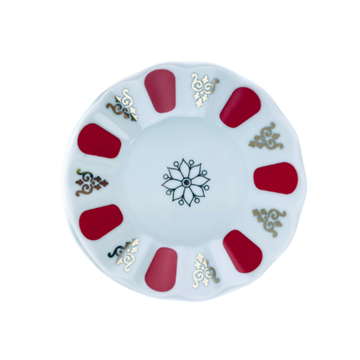 Picture of Plate Tea Porcelain Red 24pcs